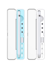 Convenient Storage Box Compatible With Apple Pencil, Suitable For 1st And 2nd Generation IPencil, IPad Tablet Pen Case, Touch Screen Pen Protection Box, Portable - Multicolor - View 4