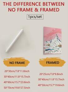 1 幅人物滑雪油画墙饰雪山画墙饰图片印刷墙壁艺术适用于客厅卧室浴室儿童房餐厅车库工作室厨房酒吧家居装饰防水帆布油画无框 - 彩色 - 查看 2