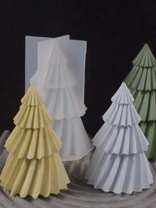1 Khuôn đúc nhựa silicon để làm nến DIY Khuôn nến thơm hình cây thông Noel hình học Khuôn thủ công bằng sáp phong cách cổ điển Trang trí nhà Quà tặng đám cưới Đạo cụ chụp ảnh - Hình kim tự tháp - trắng - Xem 5