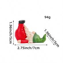 1 件装圣诞节无脸老人雕像工艺品创意家居桌面装饰小矮人坐姿小摆件最佳礼物 - 彩色 - 查看 5