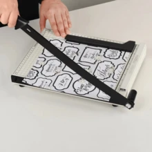 Manual Paper Cutter Blades A4 Paper Up To 12 Sheets School Office Steel Base Material Christmas - trắng - Xem 3