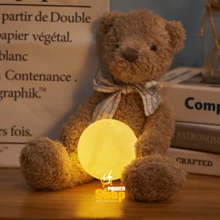 Luminária Lua Cheia Led Abajur Decoração Quarto - Amarelo - Visão 2