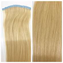Lsybeauty Thick Tape In Human Hair Extensions ,Seamless  Skin Weft Extensions ,Remy  Human Hair,Multicolor  Color,Silky Straight For Fashion Women  ,16-26inch ,Easy To Apply (24# Natural Blonde,50g 20pcs/Package) - S24 - 查看 4