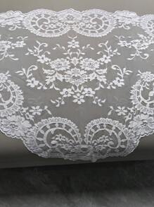 1 pezzo di tessuto decorativo in pizzo bianco di dimensioni 120cm*58cm, adatto per accessori di cappelleria, paralumi, tovaglie, abiti, accessori per indumenti