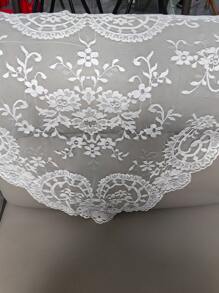 1 pezzo di tessuto decorativo in pizzo bianco di dimensioni 120cm*58cm, adatto per accessori di cappelleria, paralumi, tovaglie, abiti, accessori per indumenti