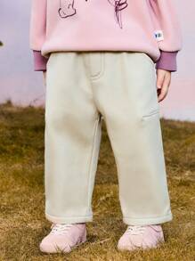 mini bala Baby Boys Loose-Fit Thermal Lined Carrot Pants 2024 Fall/Winter Collection