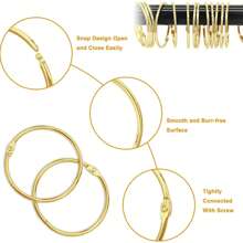 12 piezas Ganchos de cortina de ducha dorados Anillos de metal grueso resistente al agua y al óxido de acero inoxidable Material de fácil instalación que no se desliza fácilmente Anillos de cortina Hebilla de cortina Adecuado para baño, dormitorio, sala de estar, suministros y accesorios de ventana Decoración de baño Decoración de otoño Accesorios de baño Regreso a la escuela