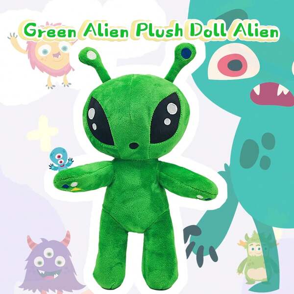 Green Alien Plush Toys Cute Big Eyes And Long Ears Soft Stuffed Animal Plush Special Companion Gift For Kids And Decorate Rooms