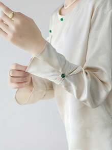 JSZ&WM Chinese Style,Women Hanfu,Elegant,Casual,Spring/Summer/Fall,Plain,Pullovers,Sleeve Top,Spring Outfits For Women,90s Clothes - Beige - View 3