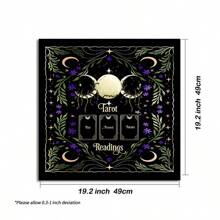 1pc Altar Cloth Tarot Table Cover Starry Triple Moon Love Career Oracle Card Tablecloth Moon Tarot Table Cloth Divination For Spread Tarot Reading Cloth Moon Phase Tarot Mat Altar Decor Witchy Witch,Tarot,Altar,Altar Cloth - Multicolor - View 7