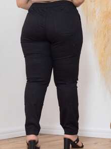 Premium Plus/High Stretch Twill Jogger Pants - màu đen - Xem 2