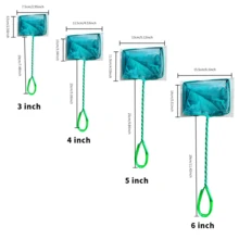 Lưới đánh cá ba dây màu xanh lá cây cho bể cá, bể cá, lưới trang trí - màu xanh lá - Xem 7