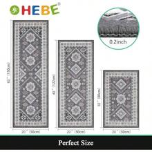 Kitchen Rug Sets 3 Piece With Runner Non Slip Kitchen Rugs And Mats Washable Kitchen Mats For Floor Thick Kitchen Floor Mat Carpet Runner Rugs For Hallway Laundry Holiday Decor