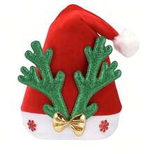 1PC, Mũ Giáng sinh Mũ ông già Noel cho người lớn Mũ Giáng sinh Mũ ông già Noel Bông tuyết trắng đỏ - Đỏ - Xem 4