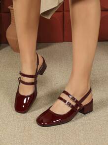 Zapatos de tacón alto elegantes para mujer, sandalias con estilo, sandalias casuales con correa trasera y punta cerrada, sandalias slingback elegantes, sandalias para uso laboral, bailarinas estilo Mary Jane, sandalias caladas, zapatos slingback casuales de moda