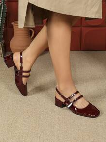 Zapatos de tacón alto elegantes para mujer, sandalias con estilo, sandalias casuales con correa trasera y punta cerrada, sandalias slingback elegantes, sandalias para uso laboral, bailarinas estilo Mary Jane, sandalias caladas, zapatos slingback casuales de moda