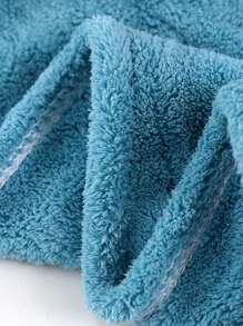 1/2个深紫色卡通可爱刺绣月亮图案吹风帽，涤纶吸水速干加厚浴帽，女士适用，适用于浴室、客厅、沙龙、卸妆/沐浴，四季皆宜，家居浴室装饰，返校季浴巾，适用于美容院、酒店、运动、家居用品、毛巾、护肤吹风巾 - 紫色 - 查看 5