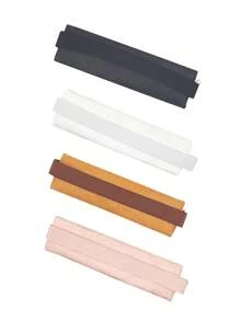 1pc Black/Brown/White/Pink Faux Leather Paper Pencil Case, Creative Zipper Closure Foldable Strap Design Large Capacity Durable Portable Stationery Storage Bag Suitable For Business Office, Students Back To School, Notebook, Planner, Books - Multicolor - View 8