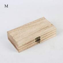 1pc Wooden Storage Box, Flip Cover Paulownia Wood Box, Simple Jewelry Box, Desktop Organizer Box, Tea Caddy, Wooden Box, Wooden Storage Box With Drawer, Gift Box, Suitable For Jewelry, Art Crafts, DIY Hobbies And Home Storage Sun Travel Cool Back To School - Multicolor - View 11