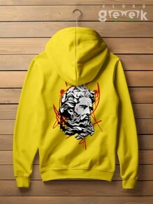 Premium Sweatshirt Blouse Greek Statue Poedom Streetwear Over Print CANGURU 2547 GEEK FLUX - 黃色 - 查看 1