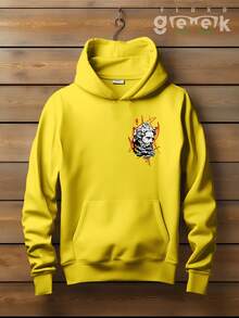 Premium Sweatshirt Blouse Greek Statue Poedom Streetwear Over Print CANGURU 2547 GEEK FLUX - 黃色 - 查看 2
