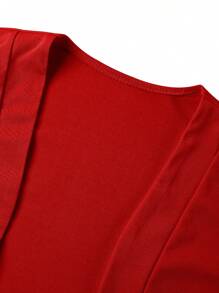 Women Short Cardigan Coat,Long Sleeve Short Jacket Crop Tops Summer Going Out Cover Up Tops - Red - View 4