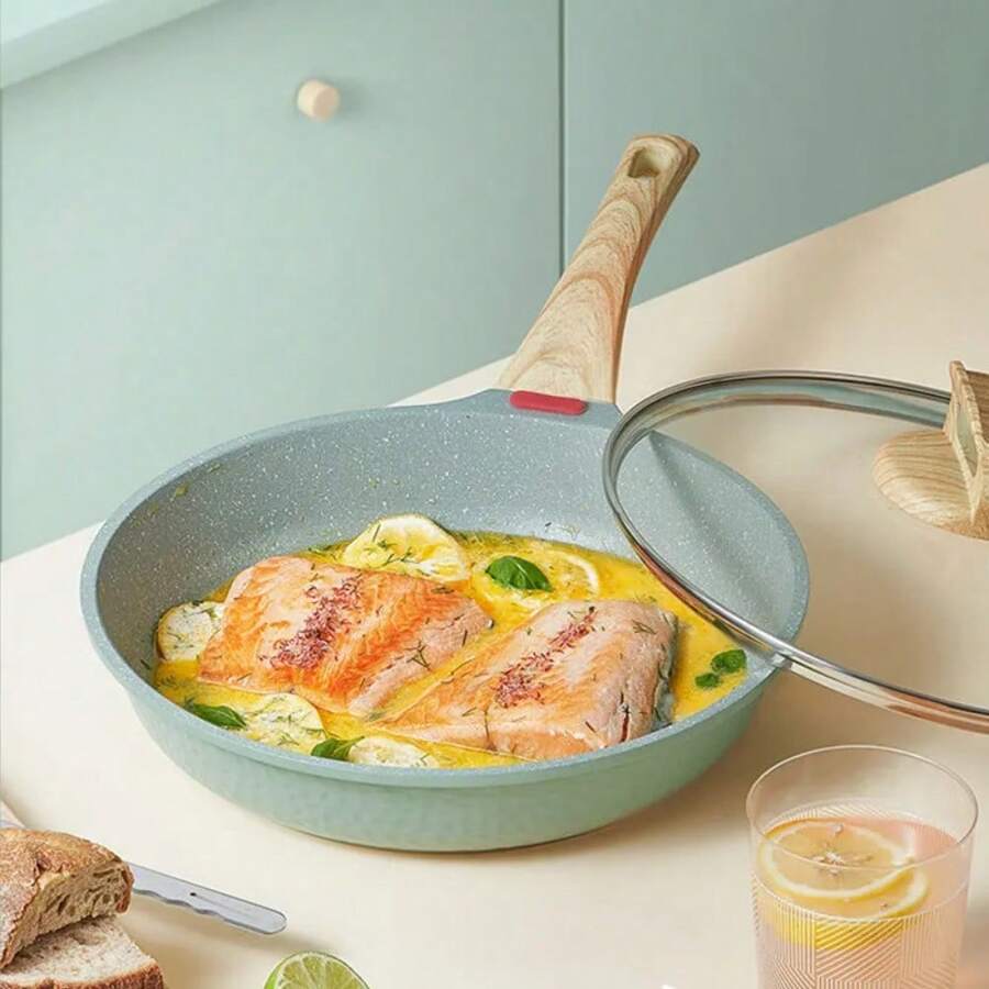 Frying Pan With Lid Cooking Wok Pots For Kitchen Durable Skillet