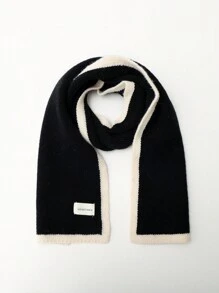 1 pieza Bufanda de punto de unicolor simple para niños, colores caramelo, cálida y adecuada para uso diario en otoño/invierno - A - Ver 4