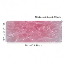 Rosa Flüssigwasser Wellenmuster Mauspad Groß Gaming Mauspad mit Gummisockel und rutschfester HD-Oberfläche Schreibtischunterlage, ideal als Geschenk für Frauen und Mädchen, Computer- und Büroartikel, Schulbedarf, Schulstart