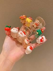 1 或 2 个儿童圣诞发夹可爱大号发爪鳄鱼夹 - 彩色 - 查看 6