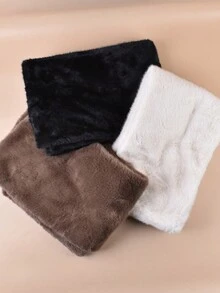 1pc New Fashionable Long Fleece Solid Color Cape, Versatile Poncho For Women, Elegant Daily Outerwear For Winter - View 12