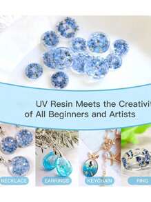 100g-500g Clear UV Resin Hard, UV Cure Epoxy Resin Crystal Kit Solar Activated Glue For Jewelry Making Fast Curing - UV Resin - View 7