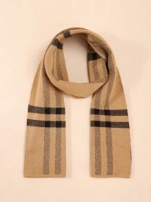 1pc Kids Soft Striped Scarf, Suitable For Daily Wear