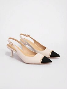 Plus Size Wide-Fit Fashionable Casual & Versatile Mid-Heel Pumps For Women