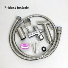 1 Conjunto de rociador bidet para asiento de inodoro con grifo de bañera manual, rociador bidet manual para baño, cabezal de ducha para autolimpieza.