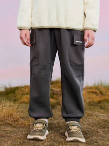mini bala Pantaloni cargo căptușiți termic Tween Boys 2024 Noua colecție toamnă/iarnă