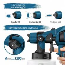 Pistola Para Pintar,Pulverizador Elétrico De Pintura Hvlp Alta Potencia 1400ml - Tipo de Enchufe A USA (110-127V) - Ver 3