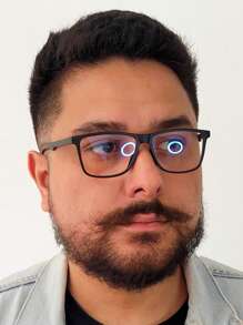 Rectangular Glasses Frame For Men's Eyeglasses Various Colors New Comfortable Flexible - Rỉ Nâu - Xem 2