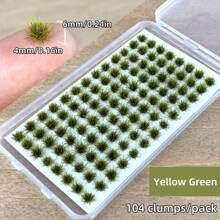 104pcs Miniature Artificial Grass Tuft Set - Static Model Landscape Kit For Train Scenery And Terrain,Countryside Style Artificial Shrubs And Bushes,Home Decor,Building Blocks For Adults,Architecture Kit,Model Trains - Multicolor - View 18