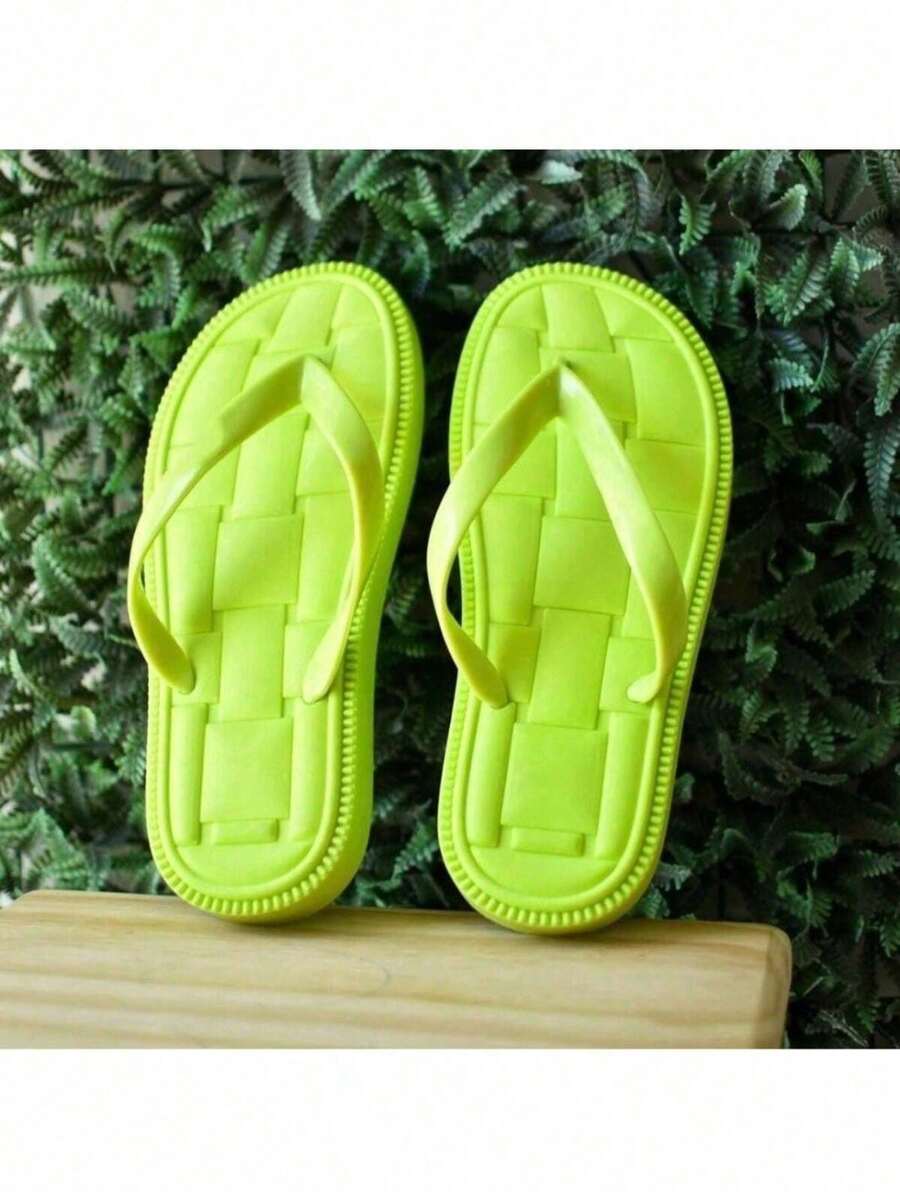 Mel Platform Flip Flops New Arrival Women's Comfortable And Light Promotion 34 To 40 Jessi Shoes - 青檸色 - 查看 1