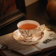 高端陶瓷咖啡杯碟套装，适合订婚、结婚、乔迁礼物 - 彩色 - 查看 4