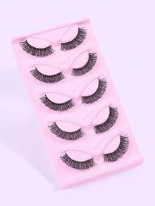 MAGEFY 5 Cặp Mi Giả Nga Cong D Tự Nhiên, Mi Nga Dày, Mi Giả Hiệu Ứng 3D, Mi Giả Nga Dày, Mi Giả Lộn Xộn Ấn Tượng, Mi Chồn Dài, Mắt Cáo, Nâng Cơ, Bộ Nối Mi Dải Mi Toàn Bộ Làm Dài Và Làm Dày Góc Ngoài Của Mắt Trang Điểm Làm Đẹp ﻿ ﻿ - lông mi mềm mại - Xem 5