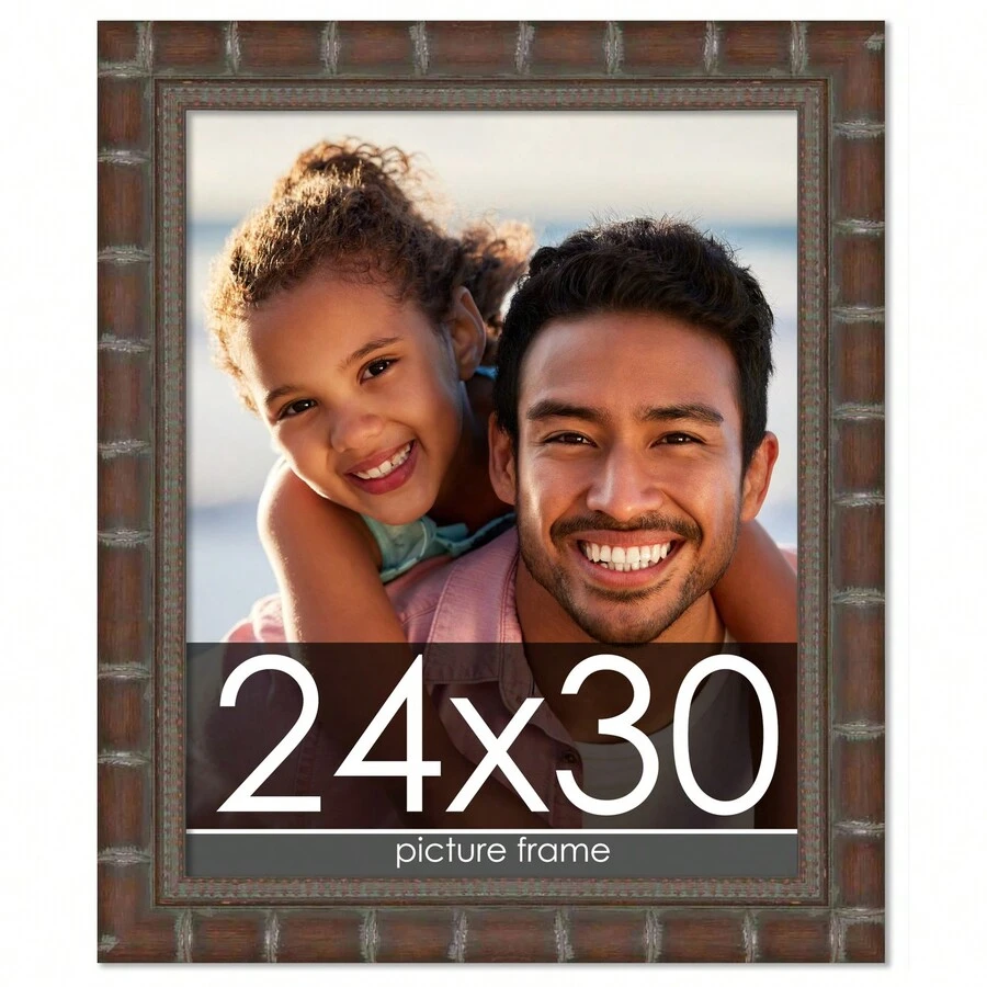Custompictureframes.Com 24x30 Modern Bamboo Picture Frame UV Acrylic 5 ...