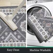 Kitchen Rug Sets 3 Piece With Runner Non Slip Kitchen Rugs And Mats Washable Kitchen Mats For Floor Thick Kitchen Floor Mat Carpet Runner Rugs For Hallway Laundry Holiday Decor