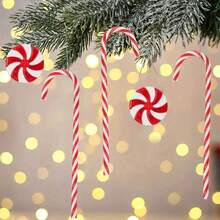 6 Mặt dây chuyền Acrylic hình kẹo Giáng sinh, Cây thông Noel, Hộp quà tặng, Lọ hoa, Trang trí bàn, Trang trí bánh, Vật dụng tiệc theo chủ đề, Trang trí nhà cửa, Vườn ngoài trời - Nhiều màu - Xem 5