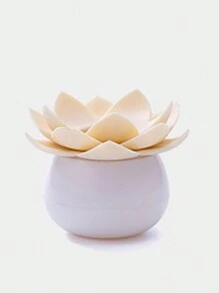 1 pieza Portadientes con diseño de flor, caja de almacenamiento de palillos de dientes con diseño de loto para el hogar