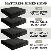 12/14 Inch Boxed Hybrid Mattress (Twin Full Qeen King) Gel Memory Foam Innerspring Mattress - 黑色 - 查看 8