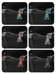 1 Stück/2 Stücke Glitzer Auto Kopfstützen Haken Vordersitz, Auto Haken Glitzer Auto Aufhänger, Glitzer Auto Sitzhaken Rücksitz, Glitzer Auto Strass Kopfstützen Haken, Universal Glitzer Auto Innenraum Zubehör, verleihen Sie Ihrem Auto Haken. Geschenk zu Geburtstagen, Weihnachten, Thanksgiving und mehr. VIELFÄLTIGE VERWENDUNG: Geeignet zum Aufhängen von Kleidung, Geldbörsen zur Frauenlagerorganisation Reiseaccessoires Semesteranfang - Eine Grösse passt allen - Übersicht 2