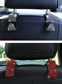 1 Stück/2 Stücke Glitzer Auto Kopfstützen Haken Vordersitz, Auto Haken Glitzer Auto Aufhänger, Glitzer Auto Sitzhaken Rücksitz, Glitzer Auto Strass Kopfstützen Haken, Universal Glitzer Auto Innenraum Zubehör, verleihen Sie Ihrem Auto Haken. Geschenk zu Geburtstagen, Weihnachten, Thanksgiving und mehr. VIELFÄLTIGE VERWENDUNG: Geeignet zum Aufhängen von Kleidung, Geldbörsen zur Frauenlagerorganisation Reiseaccessoires Semesteranfang - Eine Grösse passt allen - Übersicht 8
