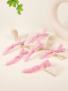 6PCS Salon Crocodile Clip, Plastic Partition Clip, Hair Clip, Evening Dress Clip, Dressing Clip, Hairdressing Tool, Multi Color, Daily Cute Salon Clip, Salon Partition Hairdressing Tool Suitable For Family, Daily Outdoor Travel, Party Gift Giving